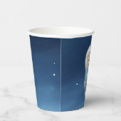 Blue Space Beer Astronaut Baby shower Papieren Bekers (Rechts)