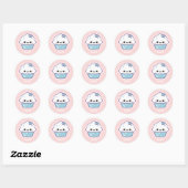 Blue Space Cake Ronde Sticker (Vel)