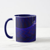 Blue Space Donuts Geometric Coffee Mug Mok (Links)