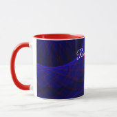 Blue Space Donuts Geometric Coffee Mug Mok (Links)