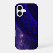 Blue Space Donuts Geometric iPhone 16 Case Hoesje (Achterkant)
