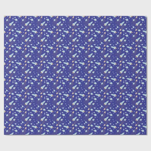 Blue Space Dreams Cadeaupapier (Vlak)