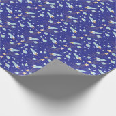 Blue Space Dreams Cadeaupapier (Hoek)