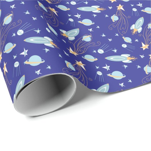 Blue Space Dreams Cadeaupapier (Rol Hoek)