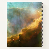 Blue Space Gold Glitter Sparkle Name Monogram Notitieboek (Achterkant)
