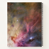 Blue Space Gold Glitter Sparkle Name Monogram Notitieboek (Achterkant)