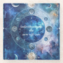 Blue Space Jung Geïnspireerd door individuatie Glazen Onderzetter