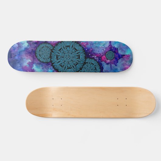 Blue Space Mandalas Persoonlijk Skateboard (Horizontaal)