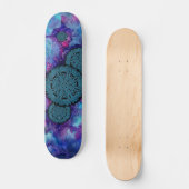 Blue Space Mandalas Persoonlijk Skateboard (Voorkant)