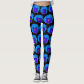 Blue Space Queen op Black Leggings (Voorkant)