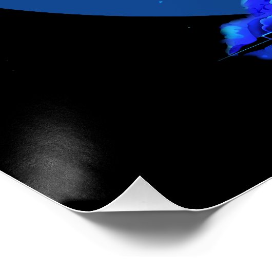  Blue Space Shuttle Ruimteschip Perfect Poster (Hoek)