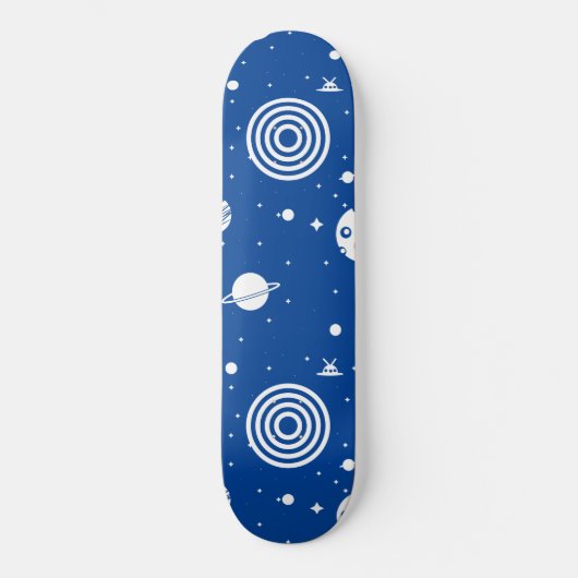 Blue Space Stuff Persoonlijk Skateboard (Voorkant)