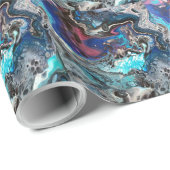 Blue Space Vibe pouring Cadeaupapier (Rol Hoek)