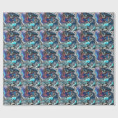 Blue Space Vibe pouring Cadeaupapier (Vlak)
