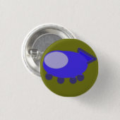 Blue Spaceship Button (Voorkant /achterkant)