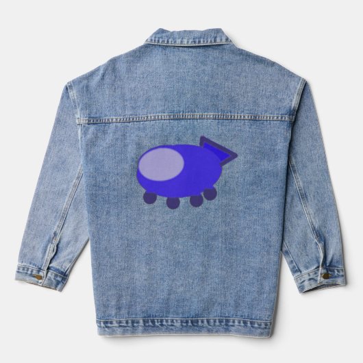 Blue Spaceship Denim Jacket (Achterkant)