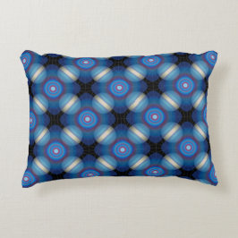 Blue Spacey geometrisch Accent Kussen