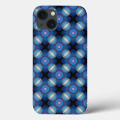 Blue Spacey geometrisch Case-Mate iPhone Case (Achterkant)