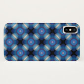 Blue Spacey geometrisch Case-Mate iPhone Case (Achterkant (horizontaal))