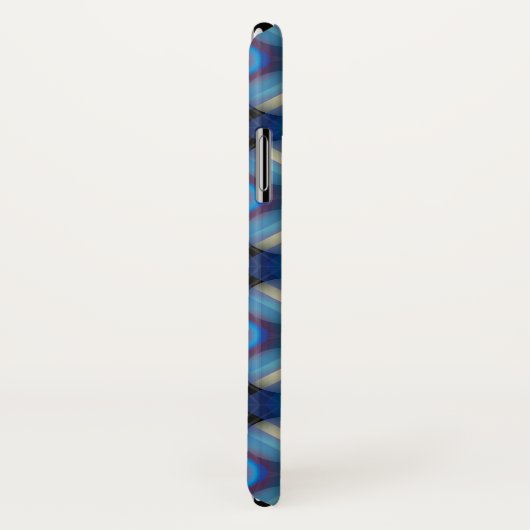 Blue Spacey geometrisch Case-Mate iPhone Case (Achterkant / rechts)