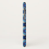 Blue Spacey geometrisch Case-Mate iPhone Case (Achterkant/links)