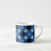 Blue Spacey geometrisch Espresso Kop (Rechts)