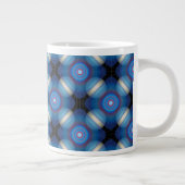 Blue Spacey geometrisch Grote Koffiekop (Rechts)