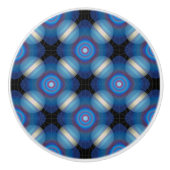 Blue Spacey geometrisch Keramische Knop (Voorkant)