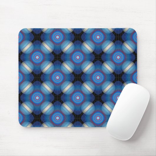 Blue Spacey geometrisch Muismat (Met muis)