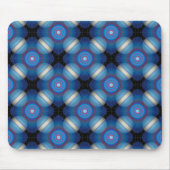 Blue Spacey geometrisch Muismat (Voorkant)