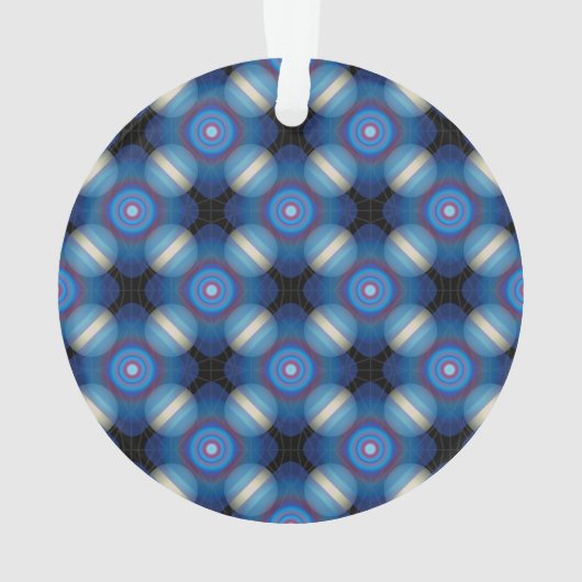 Blue Spacey geometrisch Ornament (achterkant)