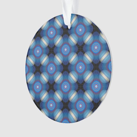 Blue Spacey geometrisch Ornament (voorkant)