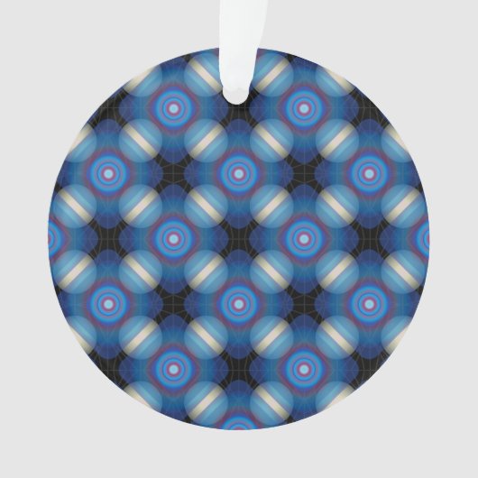 Blue Spacey geometrisch Ornament (voorkant)