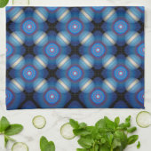 Blue Spacey geometrisch Theedoek (Gevouwen)