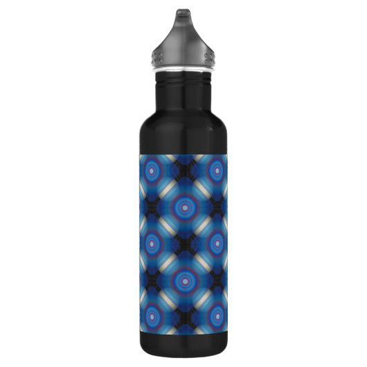 Blue Spacey geometrisch Waterfles (Rechts)
