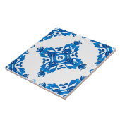 Blue Spanish Portuguese Patterned Tegeltje (Zijkant)