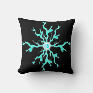 Blue Spark Lightning Pillow Kussen
