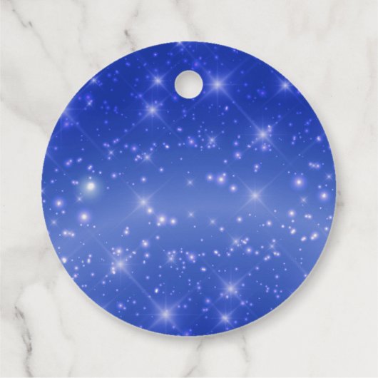 Blue Sparkle Afstuderen chique afstudeerfeest Bedankjes Labels (Achterkant)