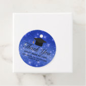 Blue Sparkle Afstuderen chique afstudeerfeest Bedankjes Labels (In situ)