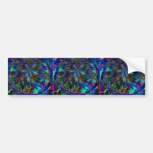 Blue Sparkle Alien Planet Bumpersticker