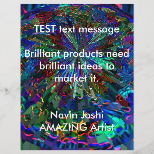 Blue Sparkle Alien Planet Flyer (Voorkant)