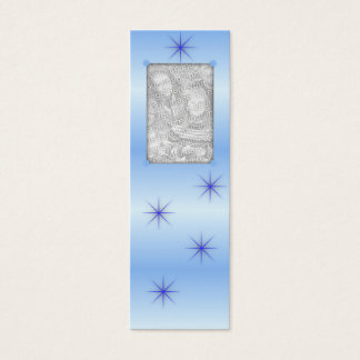 Blue Sparkle Bladwijzer Mini Visitekaartjes