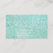 Blue Sparkle Bokeh Visitekaartje (Achterkant)