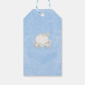 Blue Sparkle Carriage Assepoester Party Favor Cadeaulabel (Achterkant)
