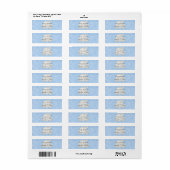 Blue Sparkle Carriage Assepoester Uitnodiging Etiket (Full Sheet)
