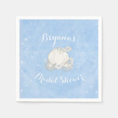 Blue Sparkle Carriage Cinderella Elegant Party Servet (Voorkant)