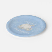 Blue Sparkle Carriage Elegant Cinderella Party Papieren Bordje (Gekanteld)