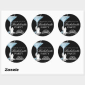 Blue Sparkle Cocktail Bachelorette Sticker (Vel)