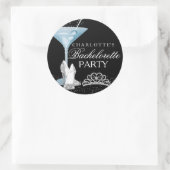 Blue Sparkle Cocktail Bachelorette Sticker (Tas)