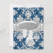 Blue Sparkle Diamond & Glitter Sweet 16 Invite Kaart (Voorkant)